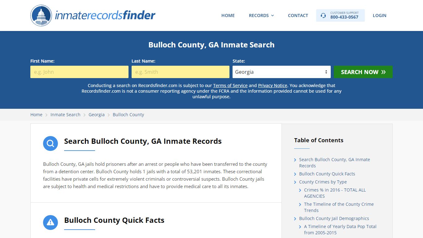Bulloch County, GA Inmate Lookup & Jail Records Online